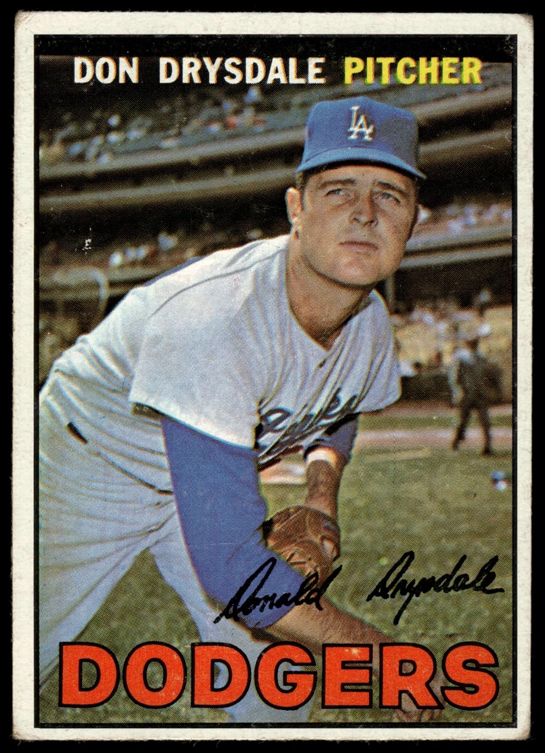 1967 Topps #55 Don Drysdale Los Angeles Dodgers (Baseball Card) GOOD Dodgers