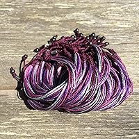 Vista 240 de Colorful Bracelet for Men and Women with Hematite Stones: Handmade Designer Adjustable Multistrand String Knotted Macrame Friendship Bracelet