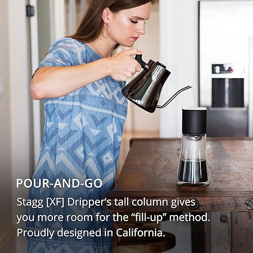 Miniatura 5 de Fellow Stagg EKG - Hervidor eléctrico de cuello de cisne para amantes del café negro mate, set de cafetera para verter XF, molinillo de café cónico