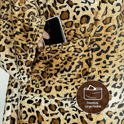 Miniatura 4 de Catalonia Manta de vellón para llevar puesta, con mangas y compartimientos para los pies, para mujeres y hombres, manta de microfelpa cómoda y