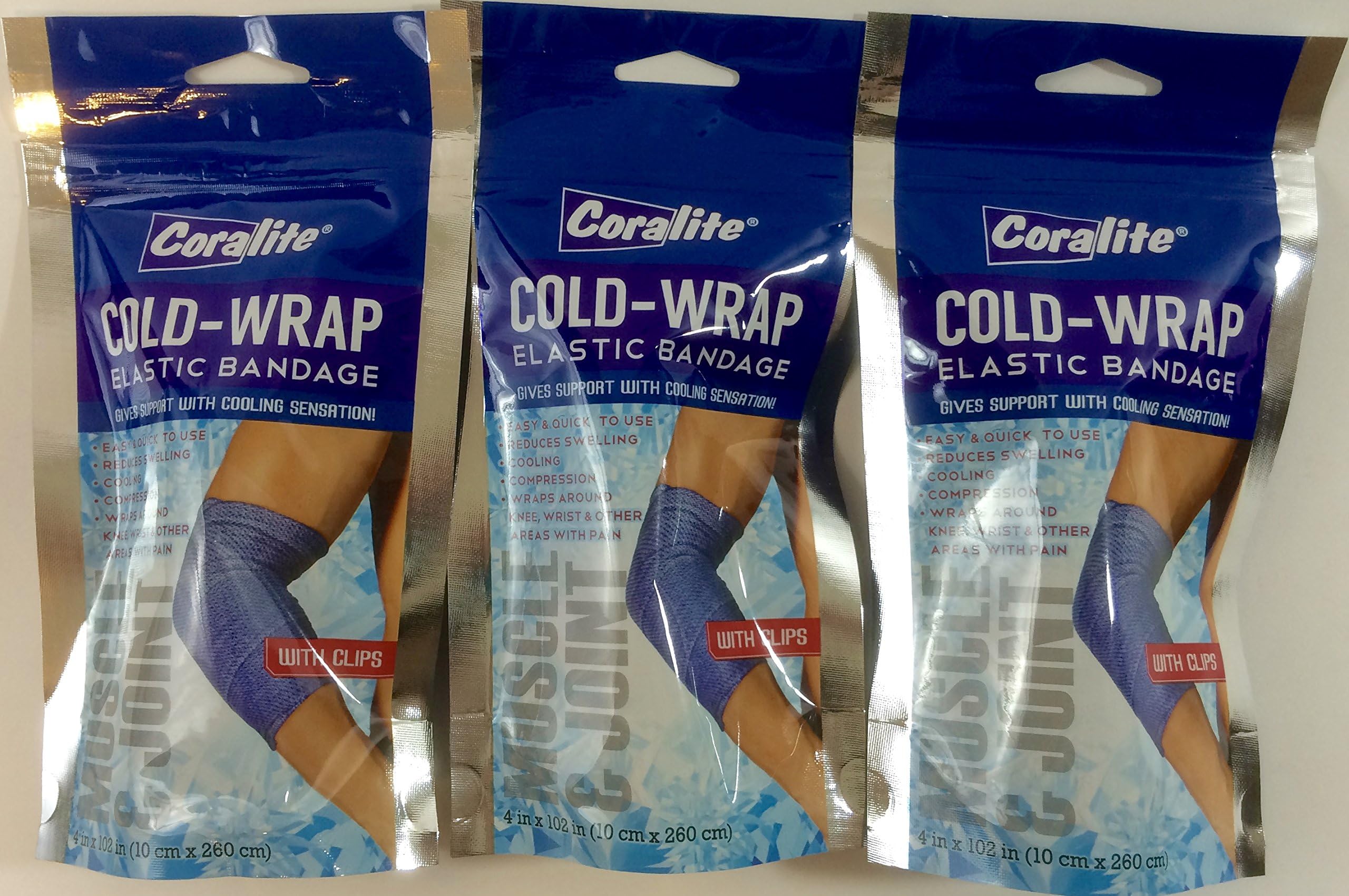 Coralite Cold-Wrap Elastic Bandage - Package of 3