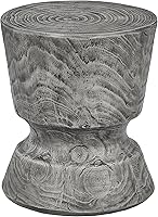 Vista 10 de Ball & Cast Juego de 1 mesa auxiliar de cuerda de cáñamo, mesa auxiliar de concreto, taburete de dos tonos