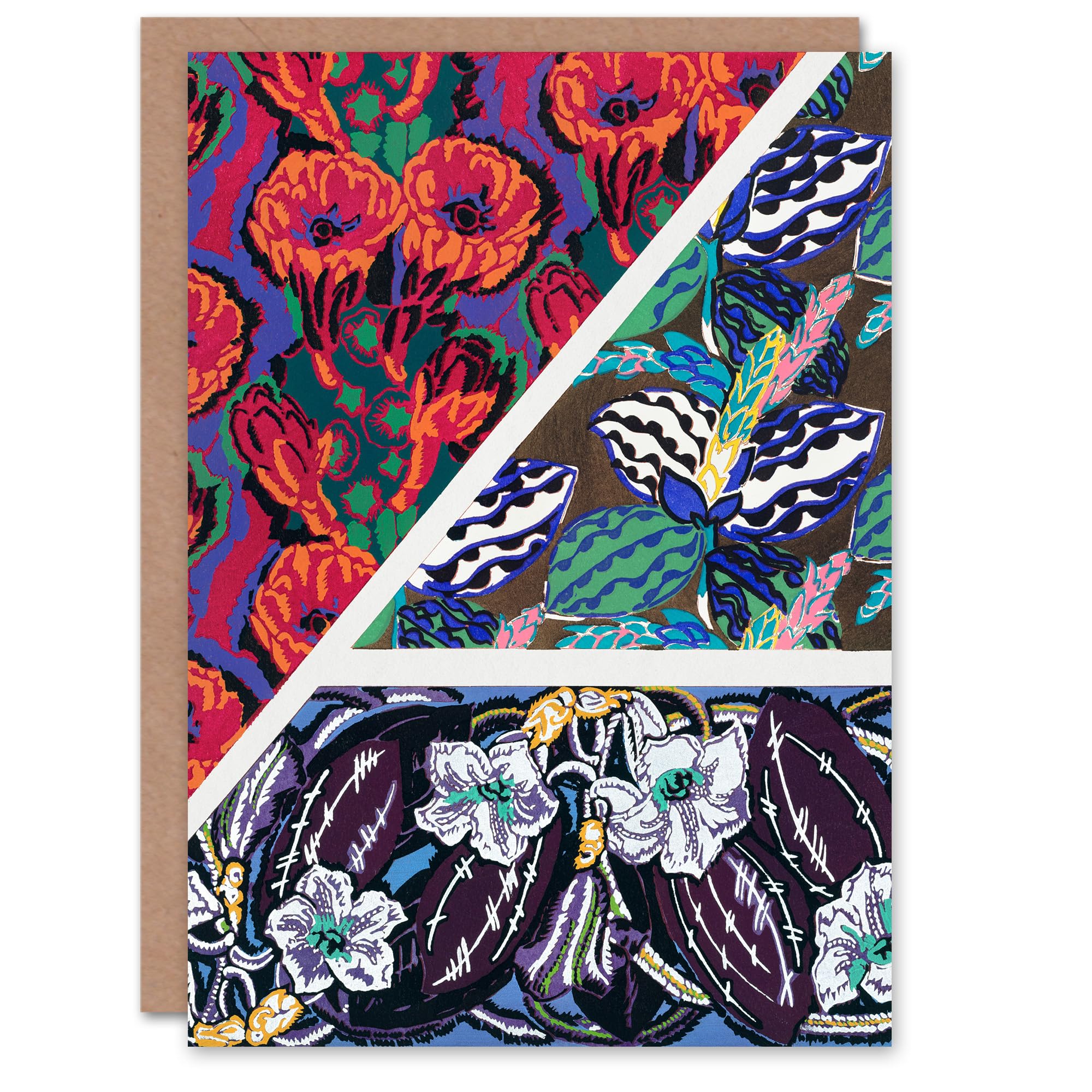 Artery8 Edouard Benedictus Art Card Vintage Geometric Floral Motifs