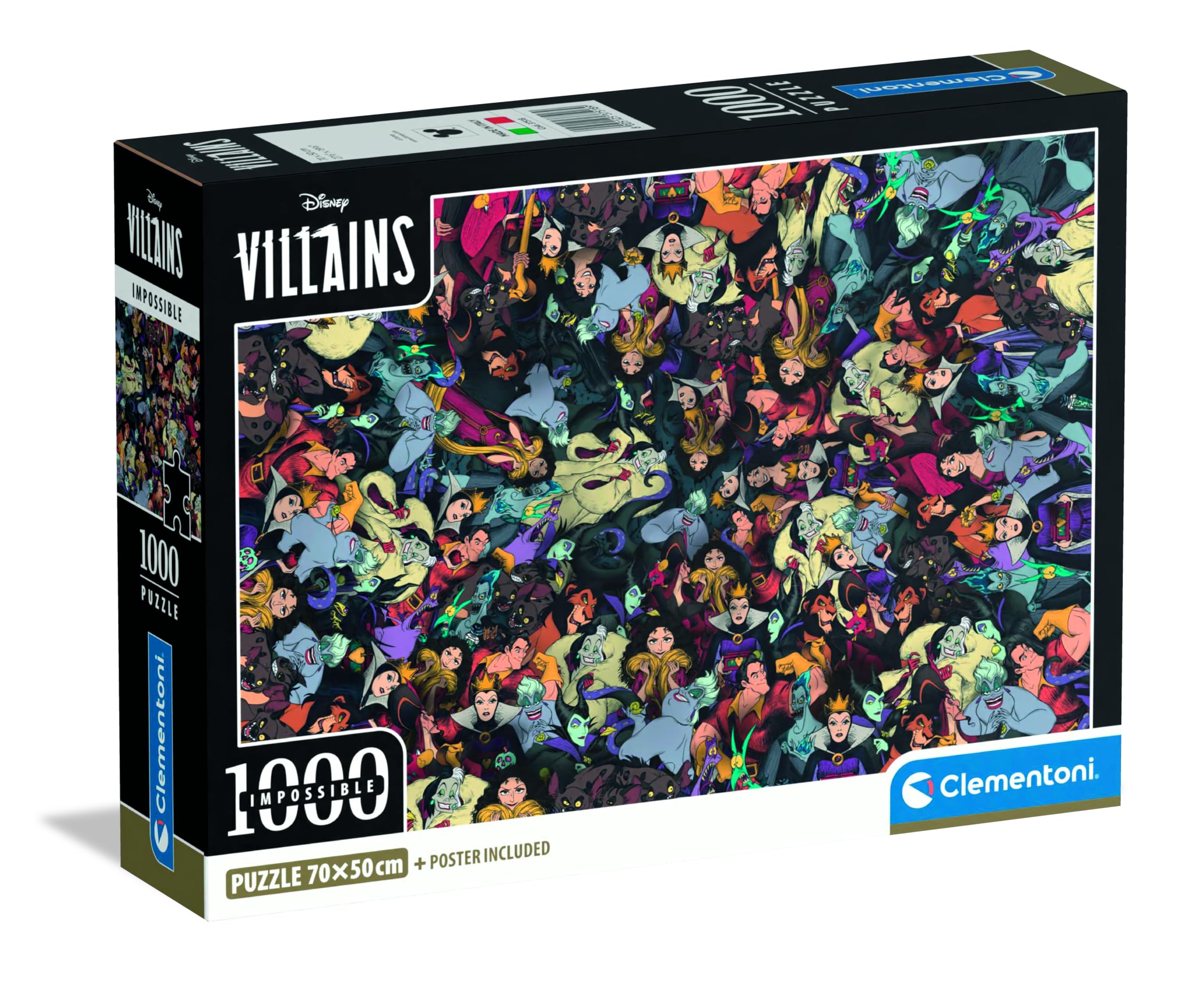 CLEMENTONI PZL 1000 IMPOSSIBLE DISNEY VILLAINS - 37518