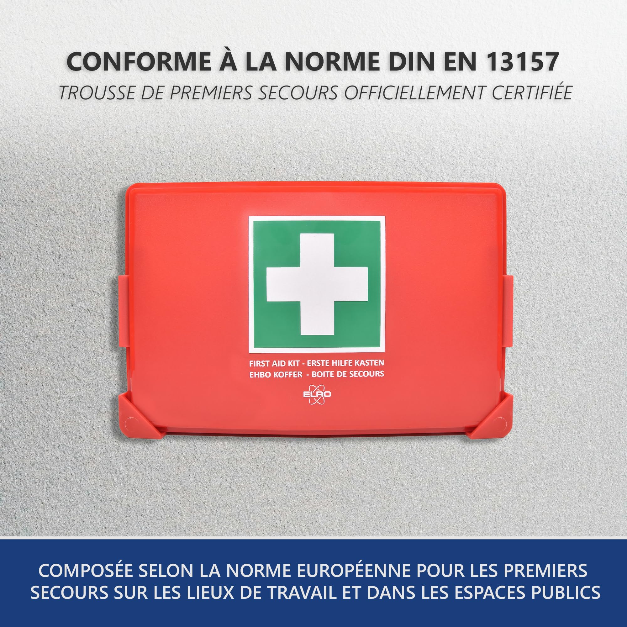 Elro First Aid2500 Trousse de Premiers Secours B Medium 83 pièces Certifié EN13157