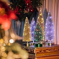 Vista 5 de Varmax - Árbol navideño de mesa con purpurina y luces