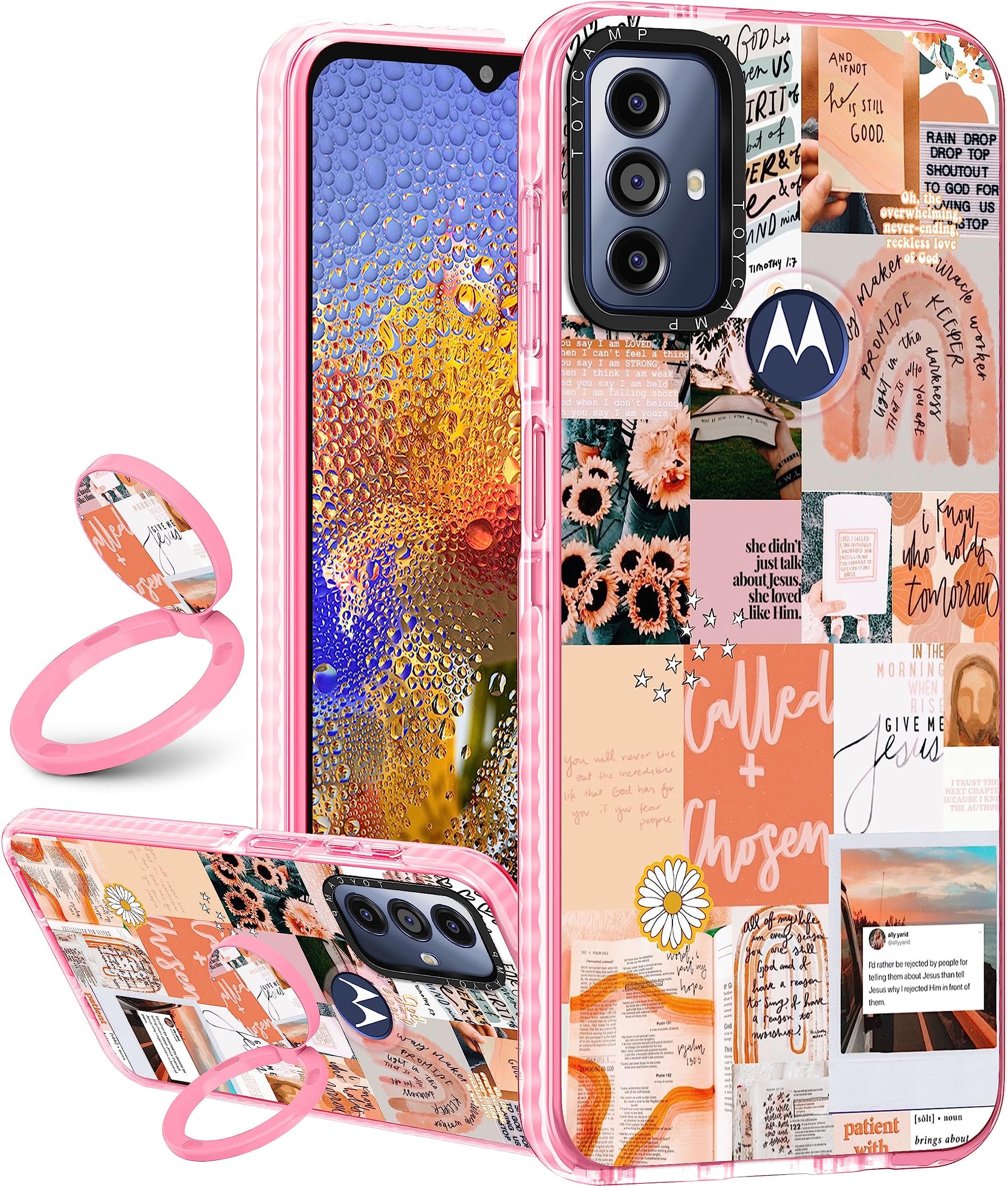 Toycamp for Moto G Pure/G Power 2022/G Play 2023 Phone Case with Ring Holder Cute