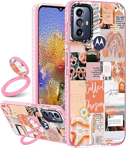 Miniatura 6 de Toycamp Funda para teléfono Moto G PureG Power 2022G Play 2023 con soporte para anillo, diseño de lengua de leopardo, diseño de dibujos animados