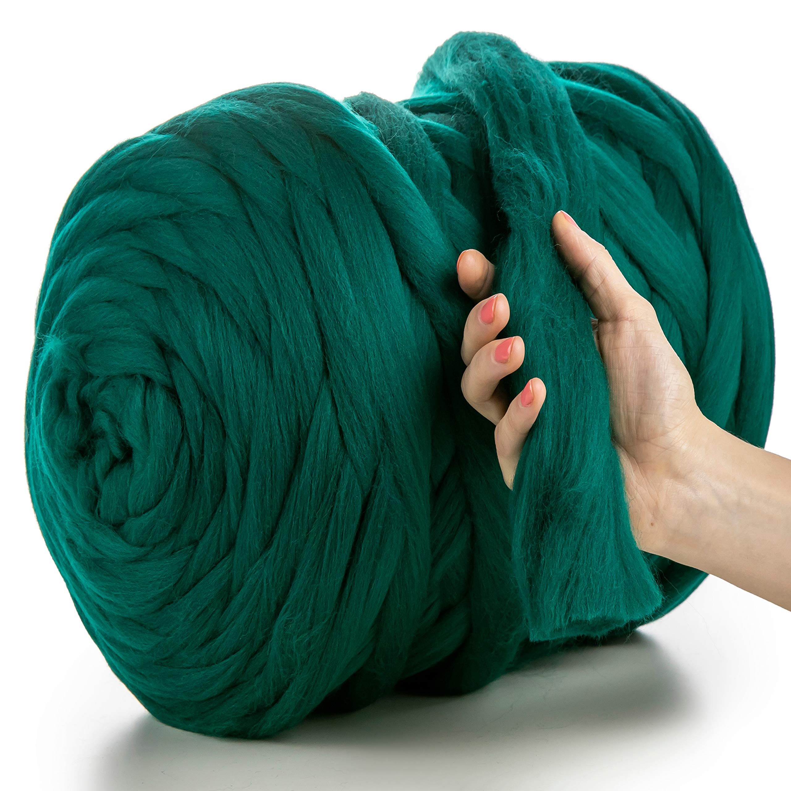 MeriWoolArt® 100% Merino Wool Yarn XXL, Super Chunky 4-5 cm Thick Wool for Roving Needle & Wet Felting