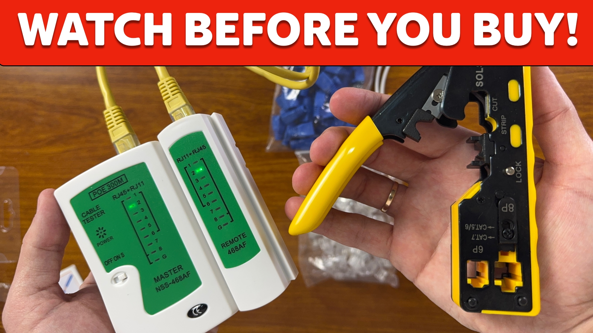 Watch All-in-One Ethernet Crimper& unpacking and testing on Amazon Live