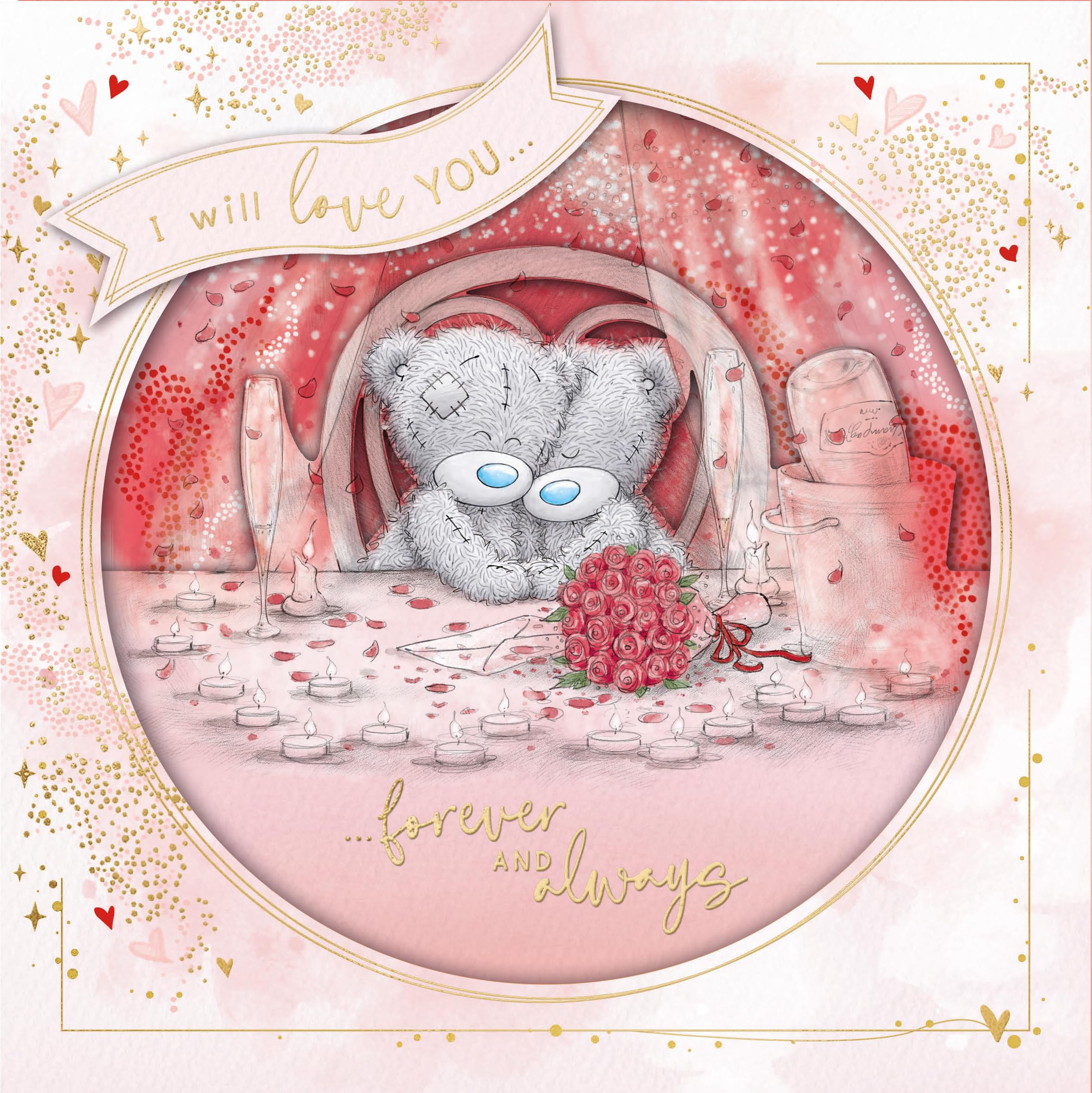 Me To You Bear Love You Forever Handmade Valentine's Day Card
