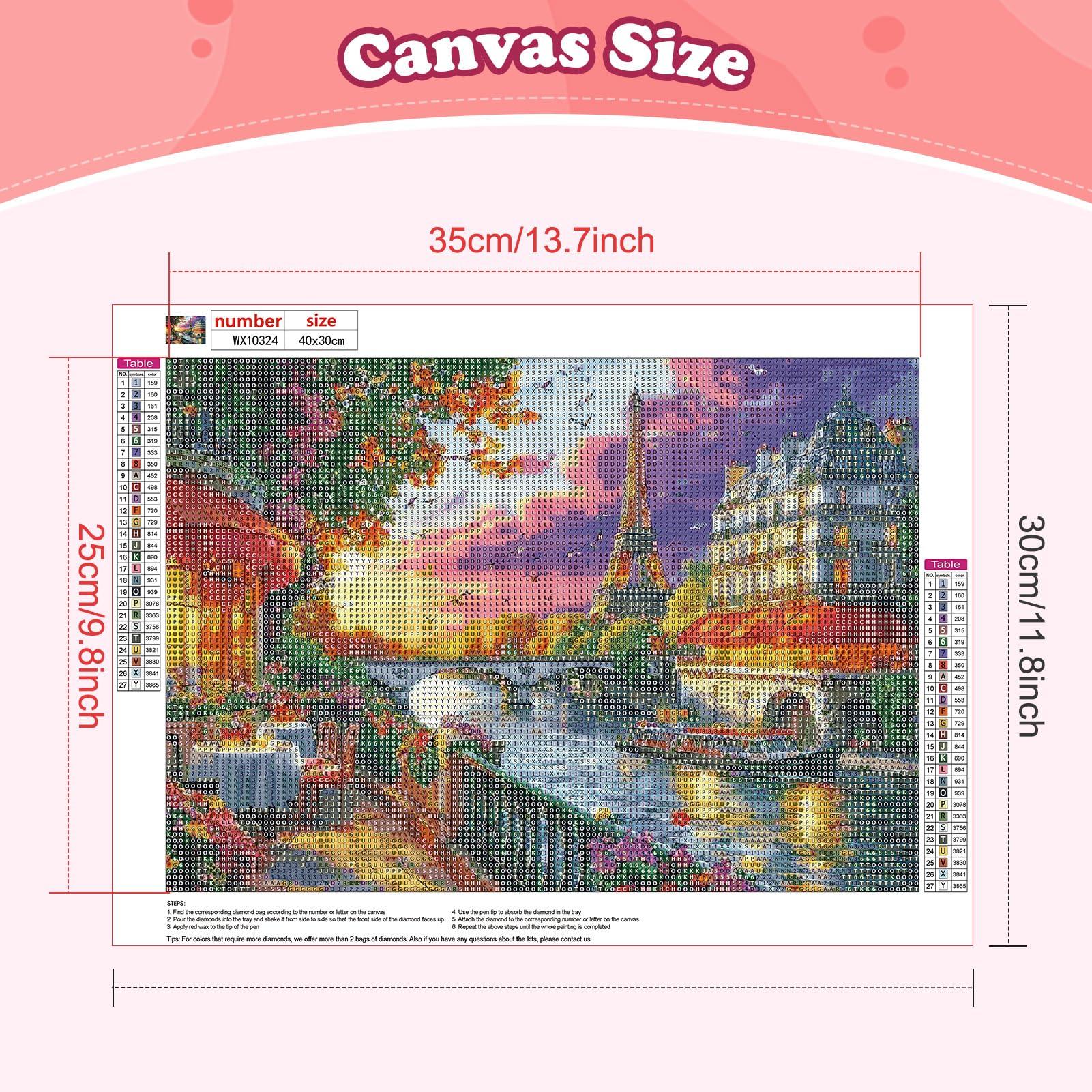 DAERLE 5D Fiori e Uccelli Diamond Painting Kit Completo, Pittura Diamante Paesaggio per Bambini DIY Strass Ricamo a Punto Croce Decorazione per Casa 30x40cm