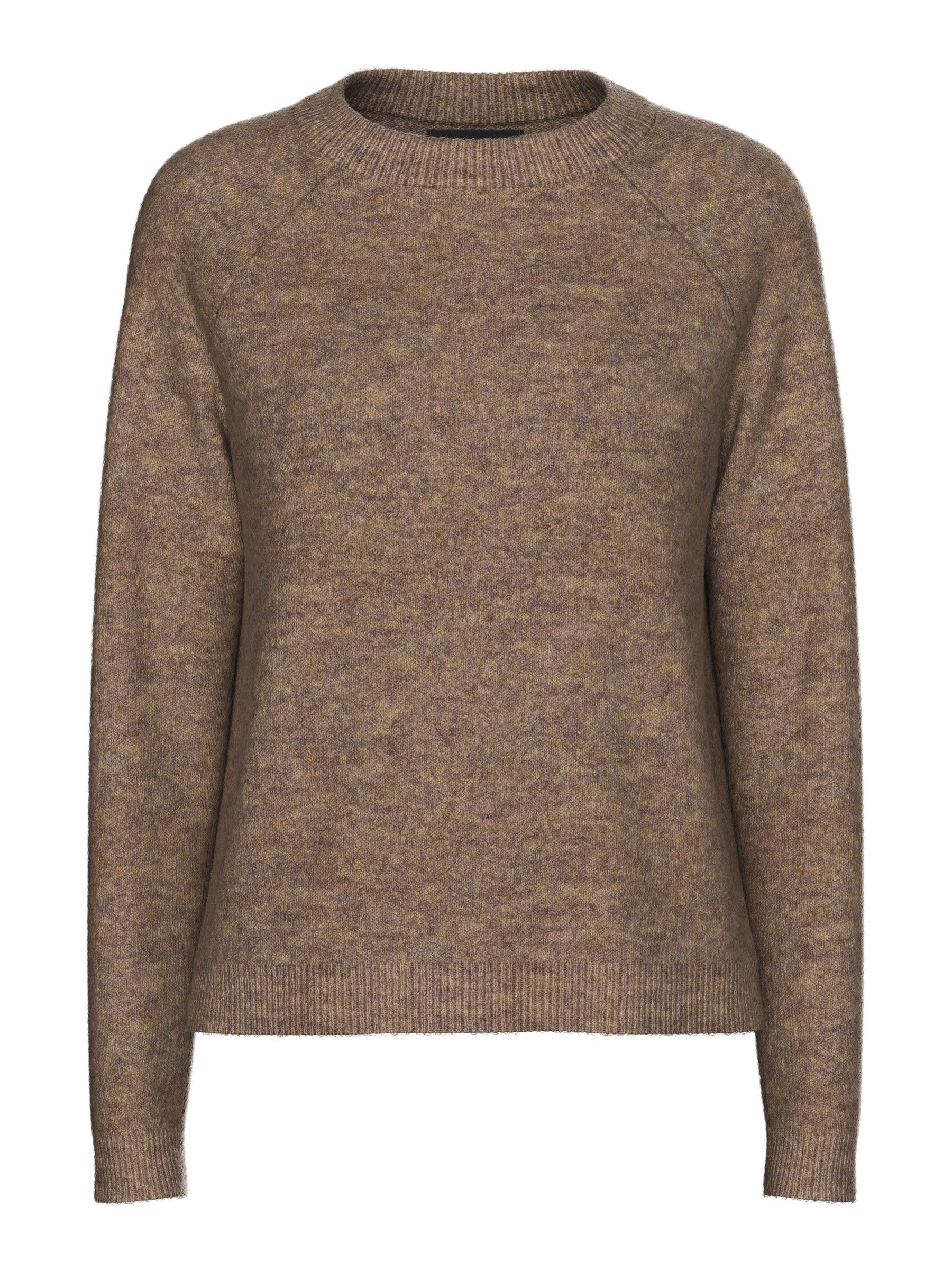 PIECES Women's PCJULIANA LS O-Neck Knit NOOS BC Pullover, Fossil, XL