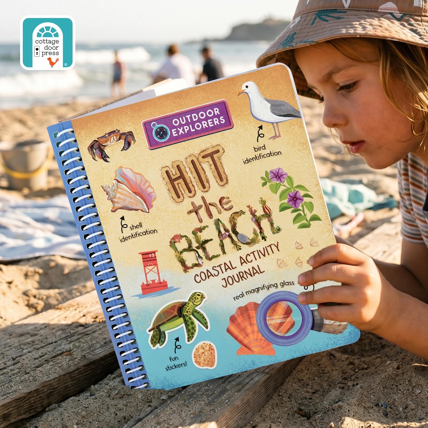 Outdoor Explorers: Hit the Beach Field Journal Activity Nature Book with Stickers for Adventurous Kids