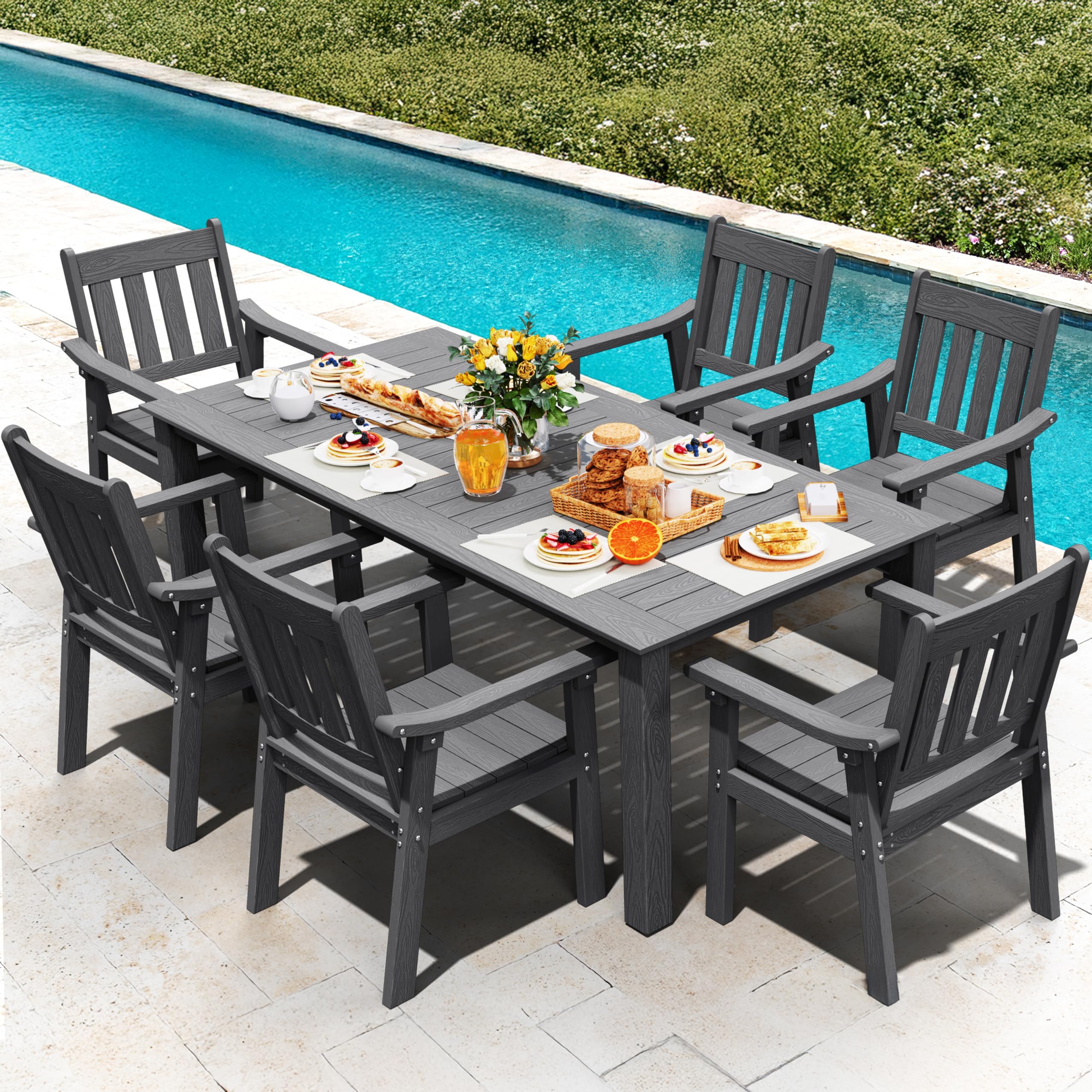 YEFU 7-Piece Patio Table Set