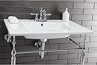 Vista 7 de Kingston Brass KB1601AL Heritage - Grifo central de 4 pulgadas con mango de palanca de metal, cromo pulido