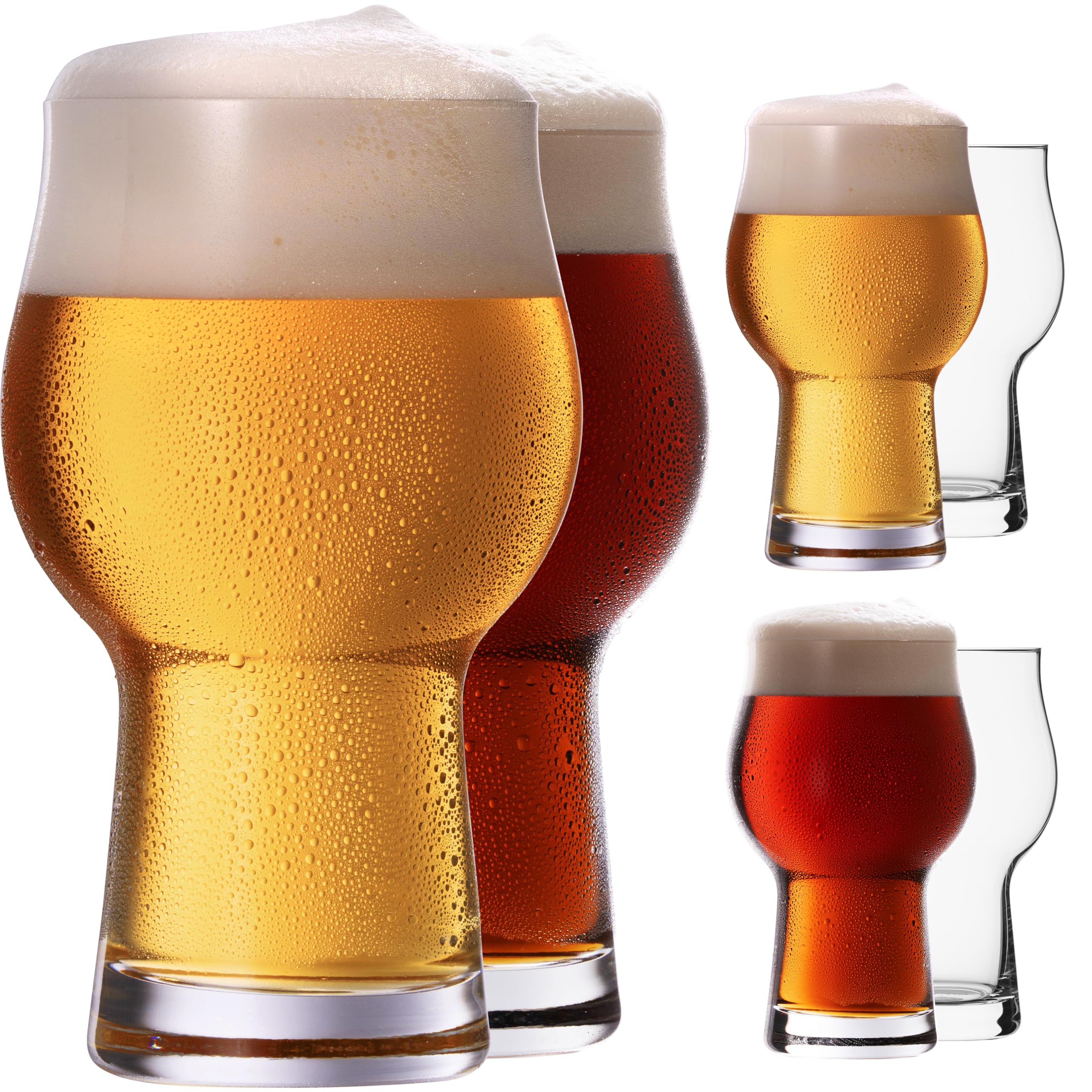 IMPERIAL glass Außergewöhnliche Biergläser aus Glas 500ml Set 6-Teilig Weizengläser 0,5L Spülmaschinenfest Craft Beer Gläser Küche, Haushalt & Wohnen