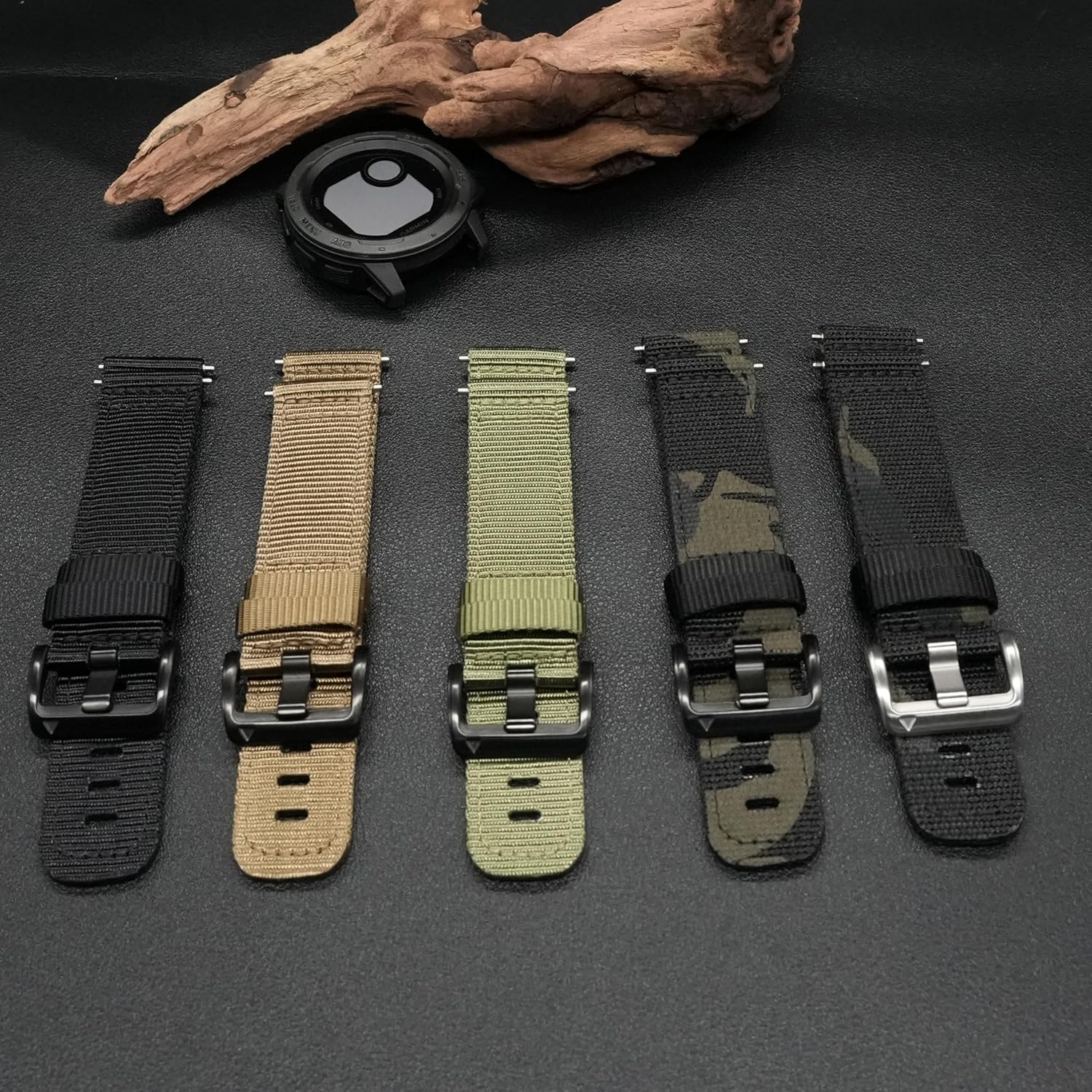 Rugged Nylon for Garmin Instinct 2/2X/3 Watch Band 45mm 50mm,Durable Breathable Wristband for Garmin Instinct Standard/Solar/Tactical/tide/Esports/Solar Tactical Band - Image 2