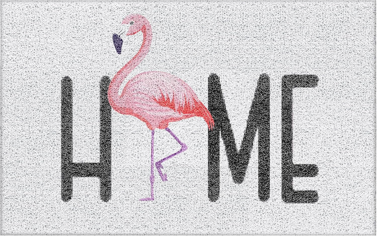 Flamingo Door Mat, Hot Pink Flamingo Doormat Bathmat for Home Bathroom Outdoor Indoor Entrance, Tropical Bird Home Welcome Mats for Front Door Porch Entryway, 17x30 Inches