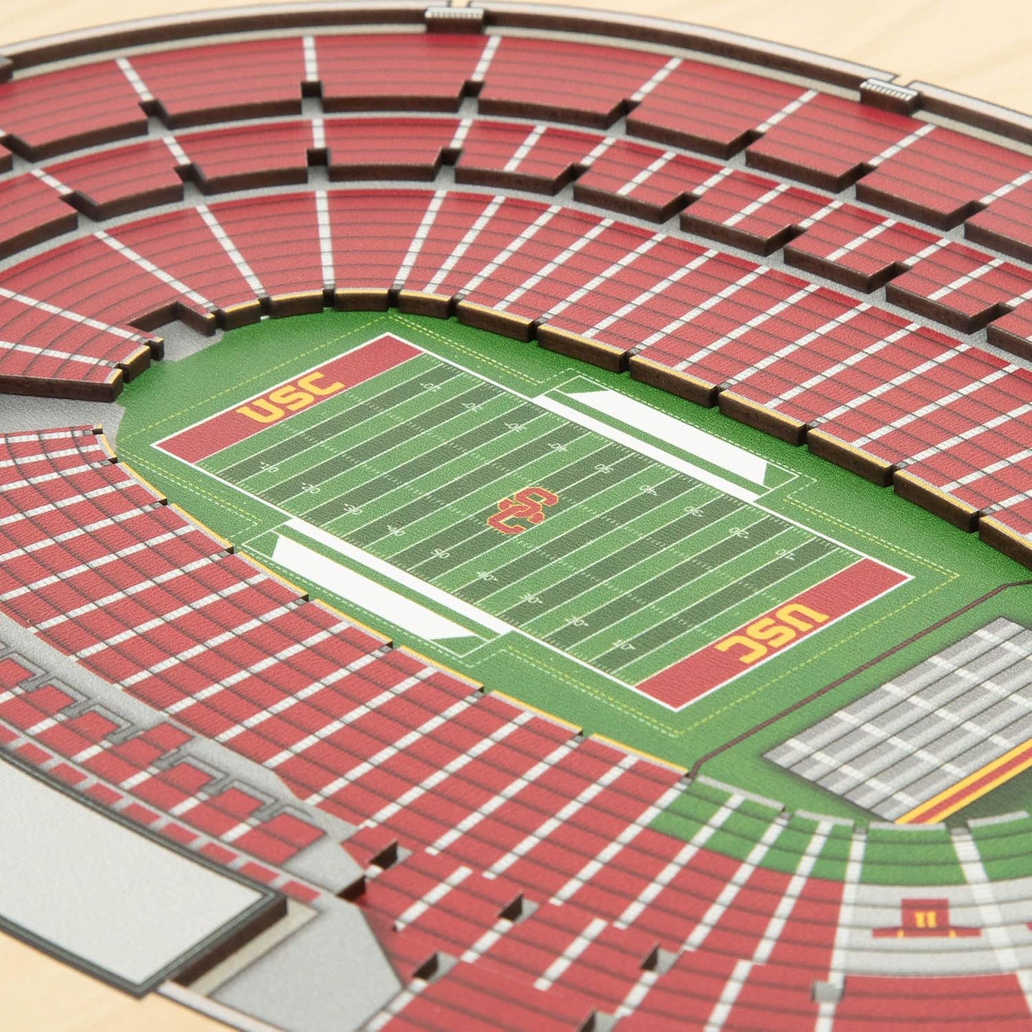 YouTheFan NCAA USC Trojans 5-Layer StadiumView 3D Wall Art - Los Angeles Memorial Coliseum