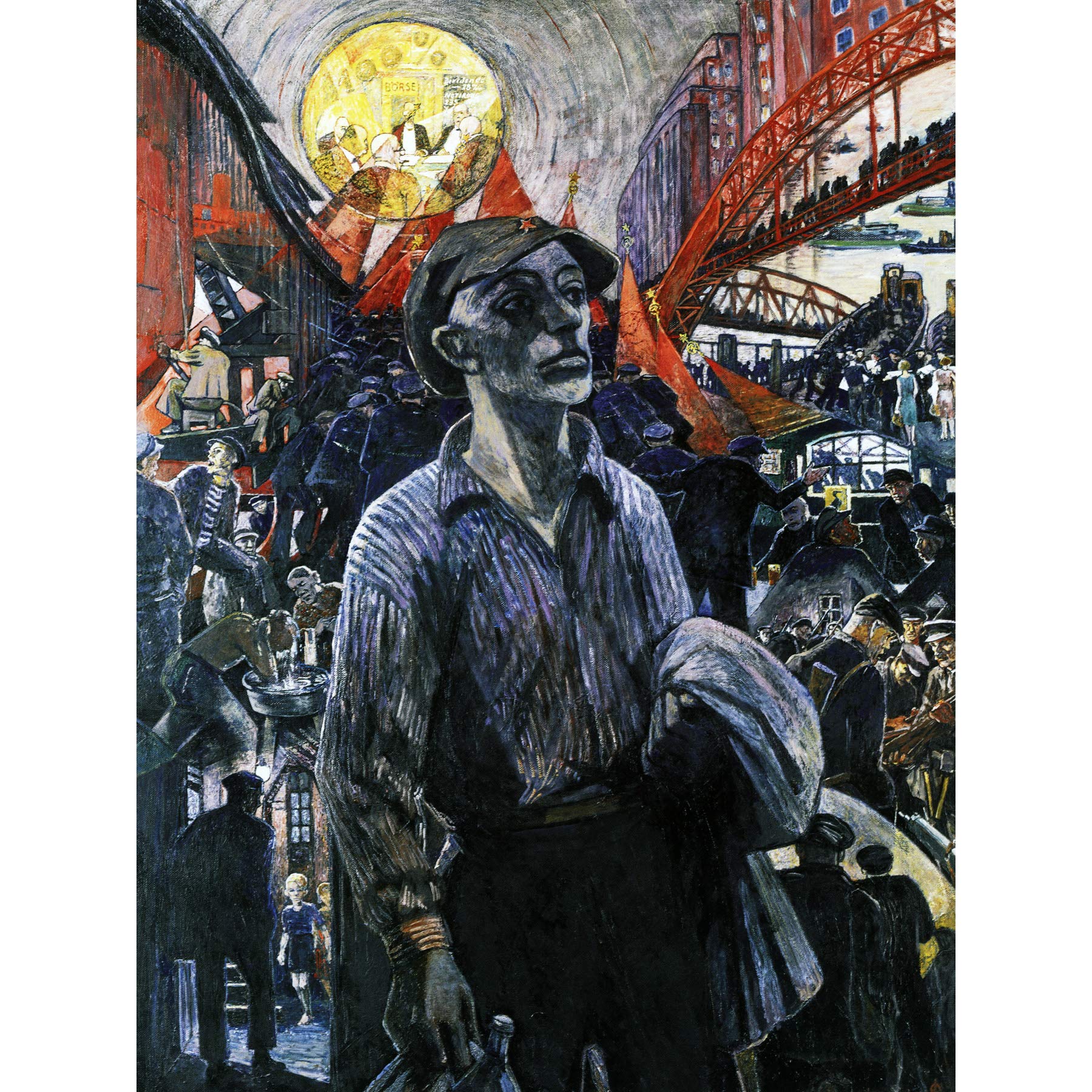 Vogeler Hamburg Shipyard Worker Painting Large Wall Art Print Canvas Premium Mural