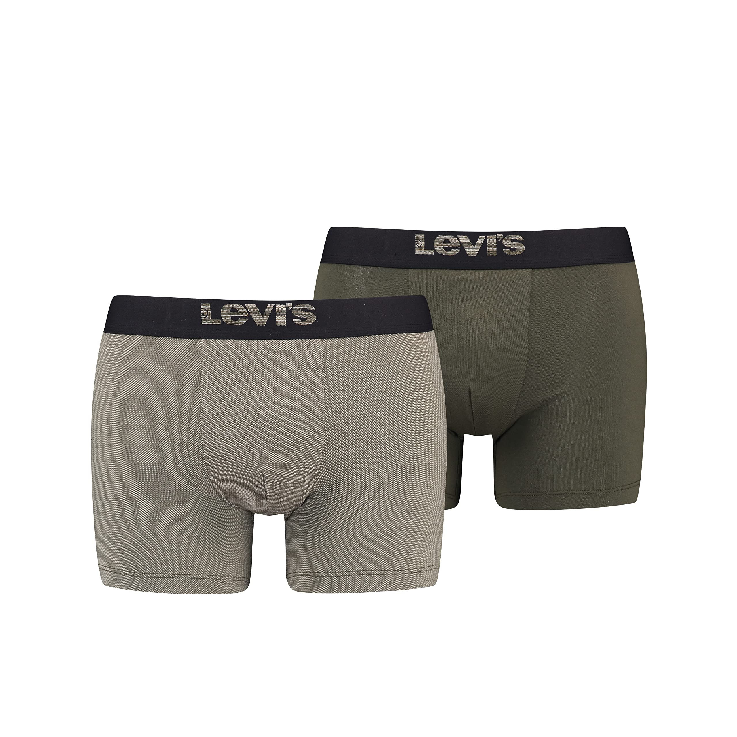 Levi's Men's Boxer Underwear (Pack of 2), Khaki Lt, M