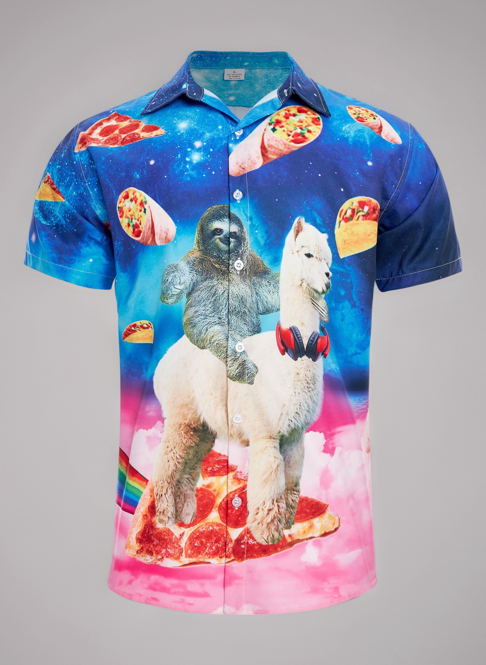 RAISEVERN Mens Hawaiian Shirts Short Sleeve Funny Ugly Casual Shirt, M-XXL