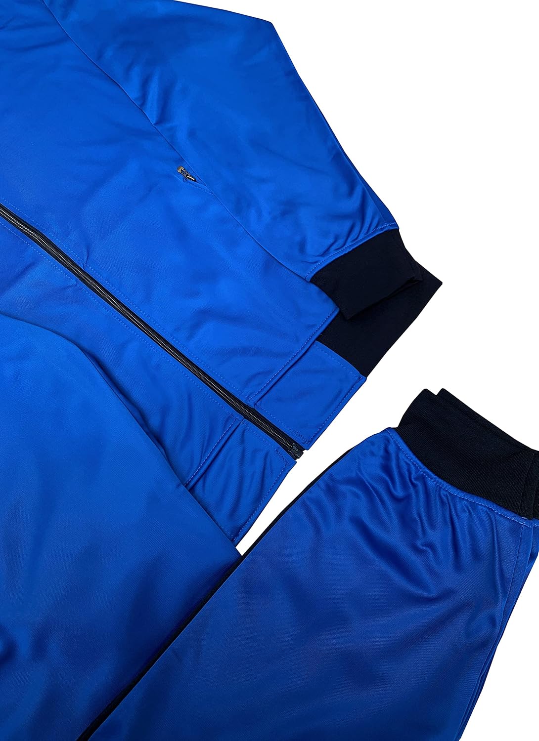 Men 2-piece Classic Jogger Tracksuit Track Jacket & Trackpants Solid Plain Outfit