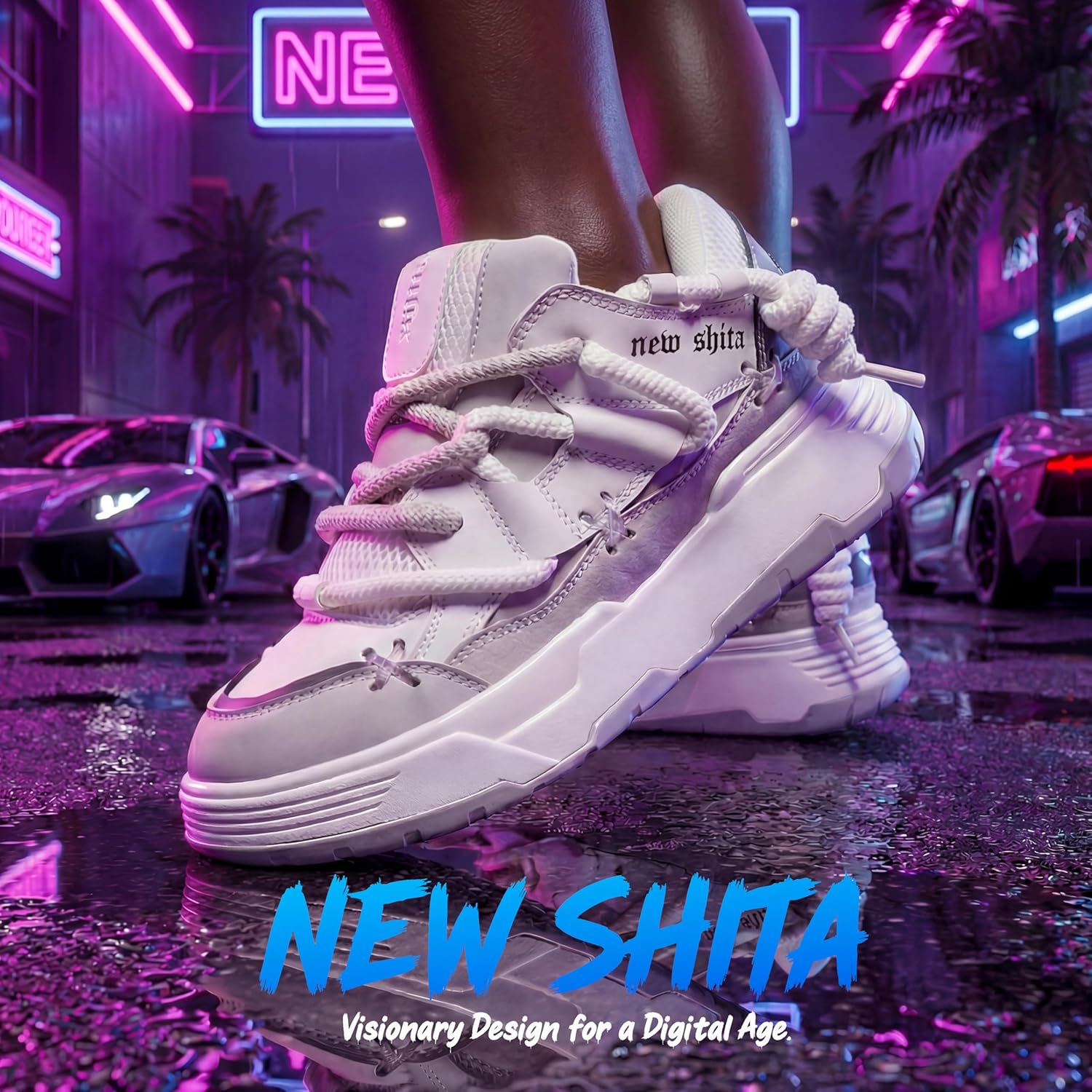 NEW SHITA Height-Increasing Women’s Fashion Platform Chunky Sneakers Lightweight Cushioned Anti-Slip Breathable Unisex Shoes for Walking Casual Sport - Image 3