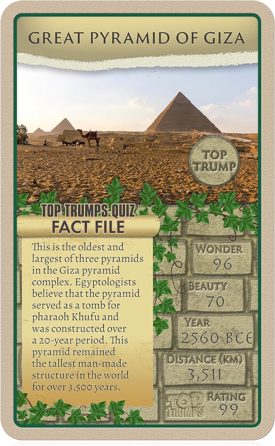 Wonders of the Ancient World Top Trumps Card Game