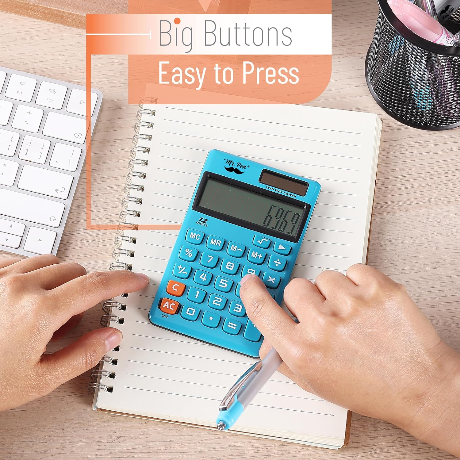 Mr. Pen- Standard Function Calculator, 24 Pack, 12 Digits, Blue Small Calculator Bulk