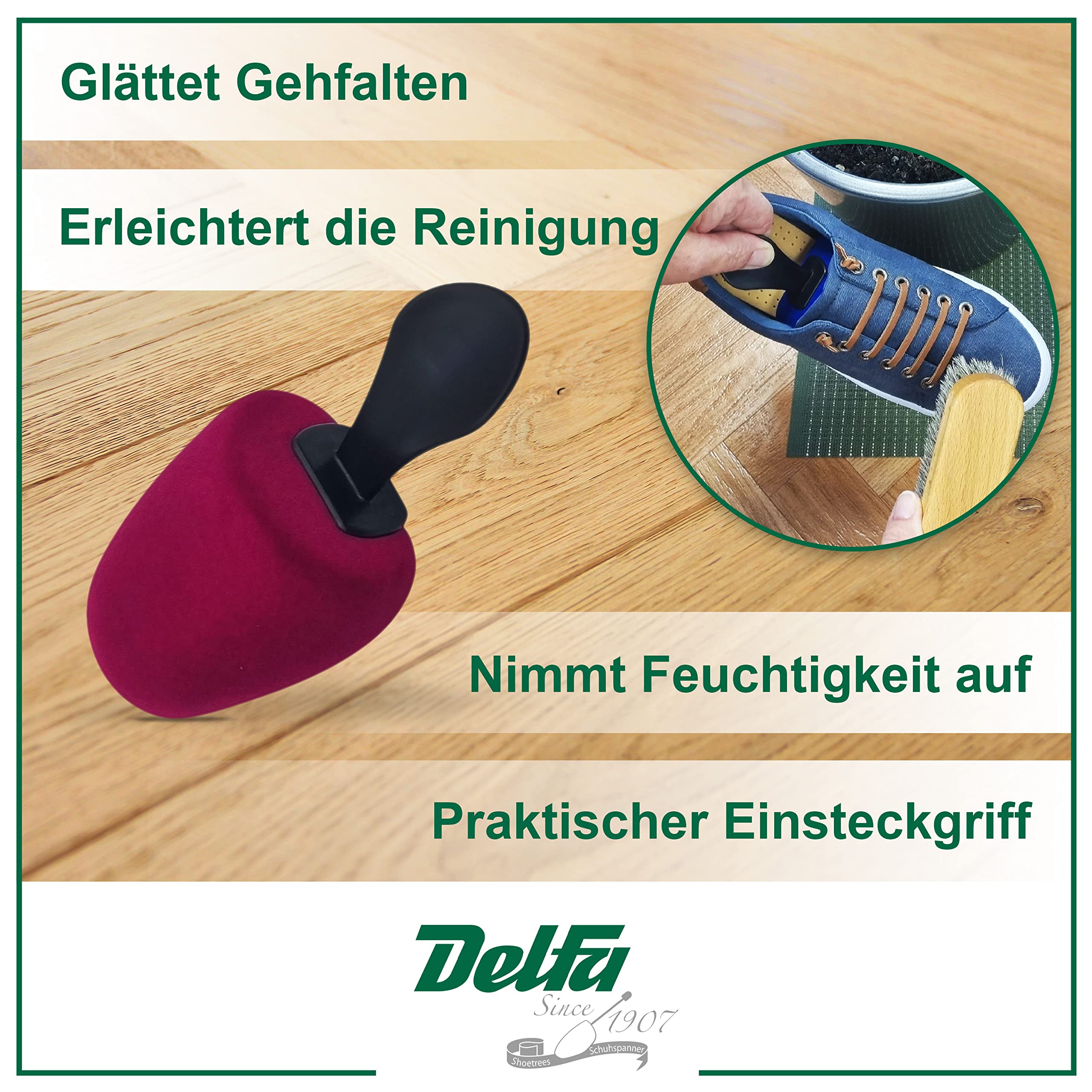 DELFA Samty - Horma para zapatos de ballet y sandalias, espuma moldeadora de zapatos, para mujer, talla 35-38, fucsia, Einheitsgröße