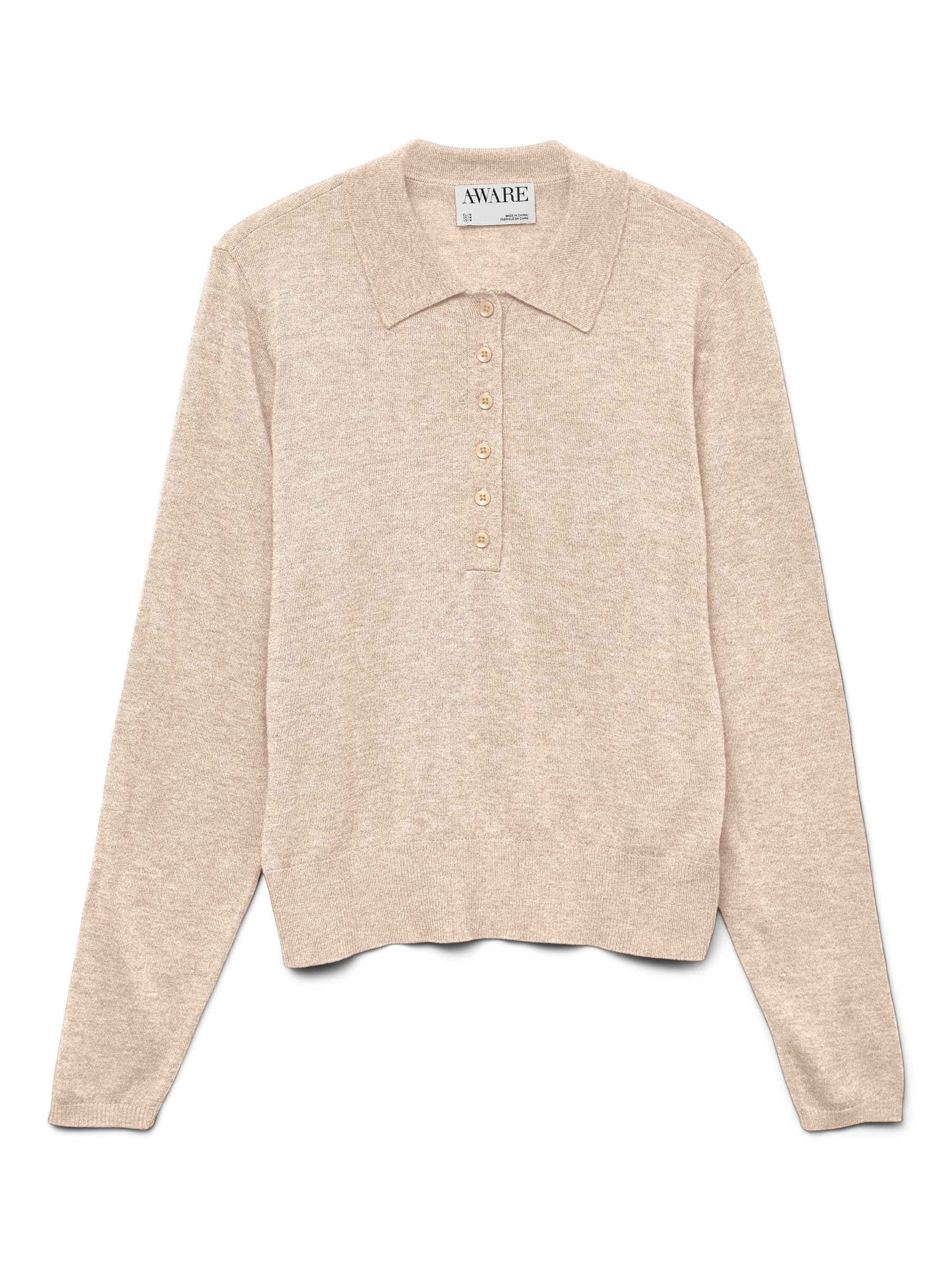 VERO MODA Female Polo AWSIKITA Gestricktes Poloshirt