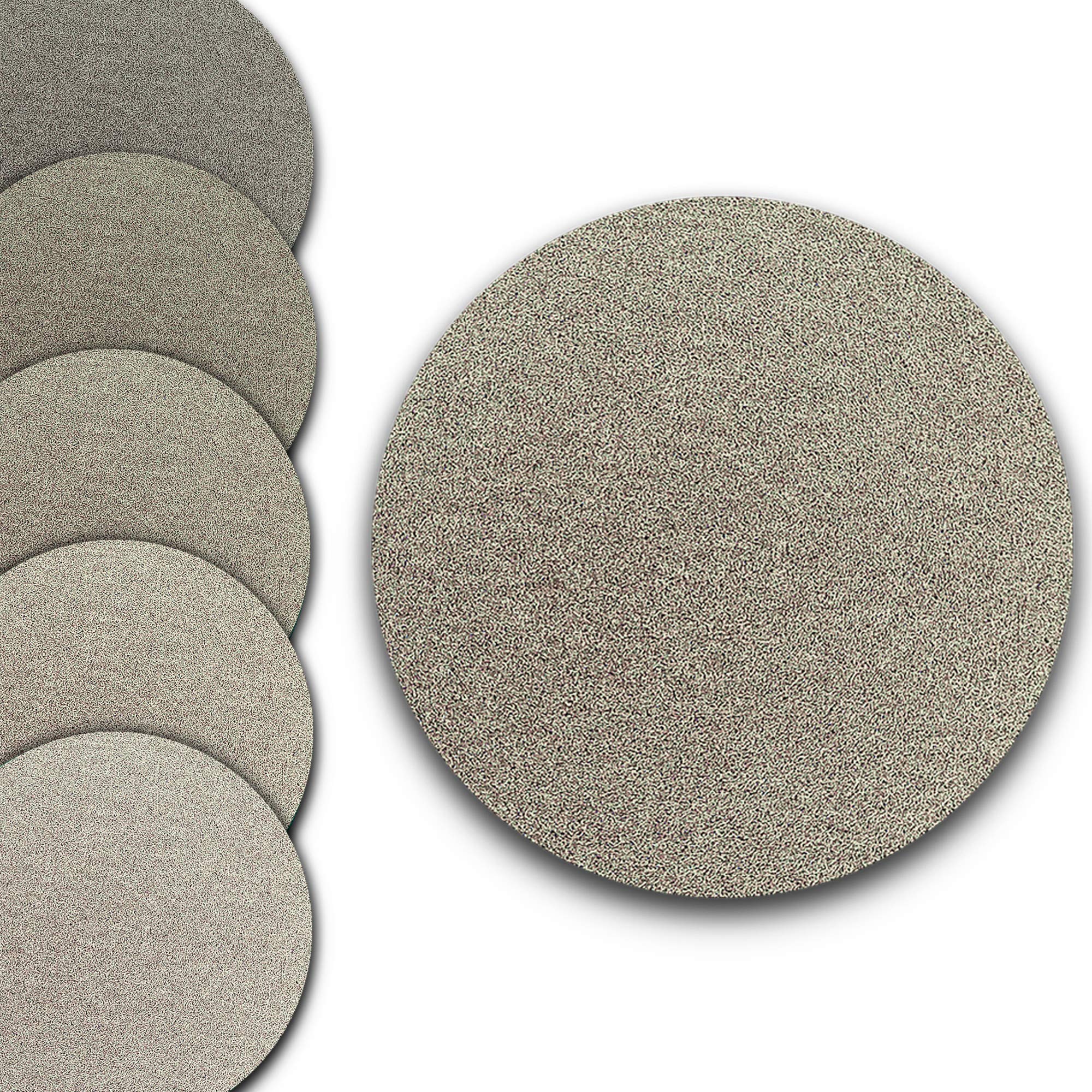 – Premium – 25 Pcs Variety (Grits: 80/150/220/320/400) - 6 inch No Hole Gold Hook and Loop Back Sandpaper Discs for Orbital Sanders (Auto, Marine, Aircraft, Wood, Metal, Plastic)