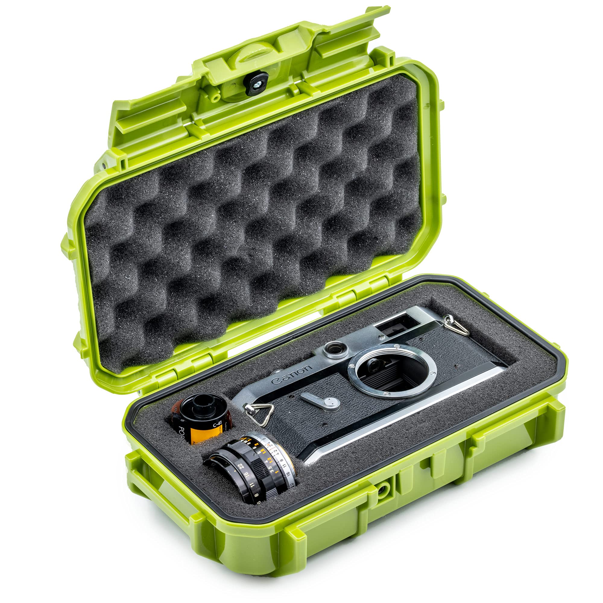 Evergreen 56 Waterproof Dry Box Protective Case with Pick & Pluck Foam - Travel Safe/Mil Spec/USA Made - for Cameras, Phones, Camping, Fishing, Hiking, Water Sports, Knives, Survival (Green)