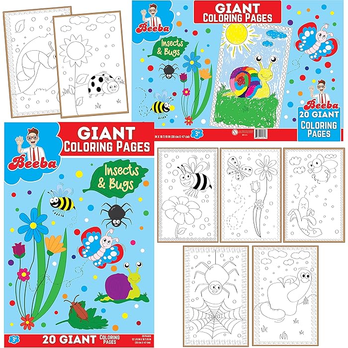 Buy Beeba Giant Insects and Bugs Coloring Pages for Children & Toddlers