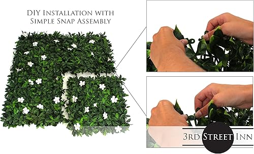 Miniatura 4 de Milltown Merchants Seto artificial  Planta artificial para exteriores  Gran sustituto de boj e hiedra  Difusor de sonido  Paneles de vegetación