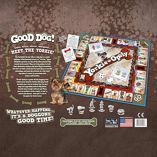Miniatura 5 de Late for The Sky Yorkie-Opoly - Juego de mesa para perros amantes de Yorkshire Terrier, diversión de fiesta familiar, 2 a 6 jugadores, a partir de 8