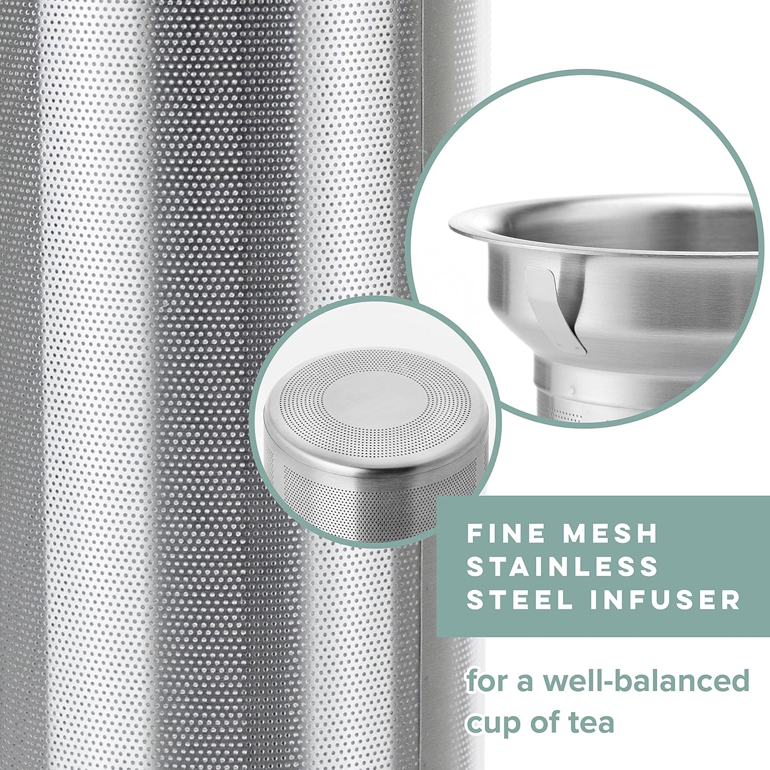 Up To 60% OFF Glass Tea Kettle for Stove Top, Borosilicate Tea Pots with Infusers for Loose Tea, Clear Teapot with Stainless Steel Strainer, Makes 5 Tea Cups, 44oz