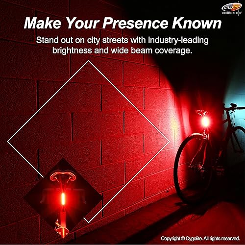 Vista 23 de Cygolite Hotrod 120, 90, 50 lúmenes, modelos de luz trasera para bicicleta, modos nocturnos y diurnos, LED amplios y brillantes, compacto elegante