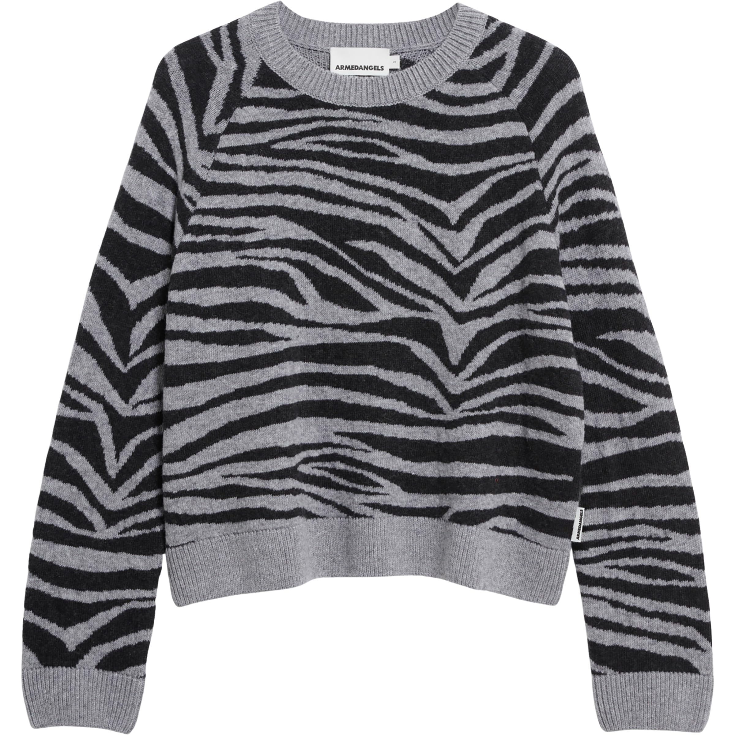 ARMEDANGELS Damen Pullover aus Bio-Woll Mix LILIRIAA ZEBRARAA Loose Fit