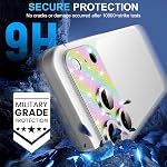 Suoman for iPhone 17 Pro Max Camera Lens Protector [All-in-one] | [Strong-Adhesion] Bling Glitter Independent Metal Frame Tempered Glass Camera Lens Cover -Colorful