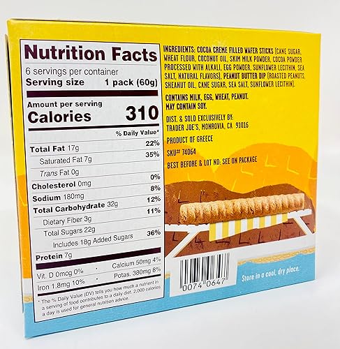 Miniatura 2 de Trader Joe's PB&C - Palitos de oblea rellenos de crema de cacao crujiente con mantequilla de maní, paquete de 2 paquetes con kit Kokobunch