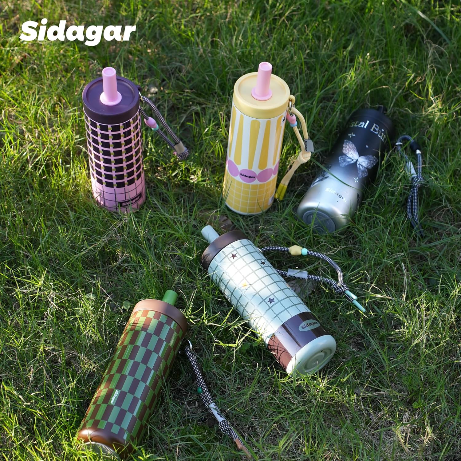 24 oz Insulated Tumbler Drinks Flask for Women, Stainless Steel Leak Proof Water Bottle Fits in Cup Holder Resuable Travel Coffee Mug, BPA-Free, Commute Yoga Office Travel - Crystal Butterfly - Image 8