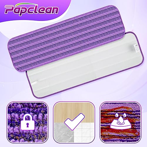 Miniatura 6 de Almohadillas reutilizables para trapeador compatibles con Swiffer Powermop (paquete de 4), repuestos de almohadillas de microfibra Papclean para