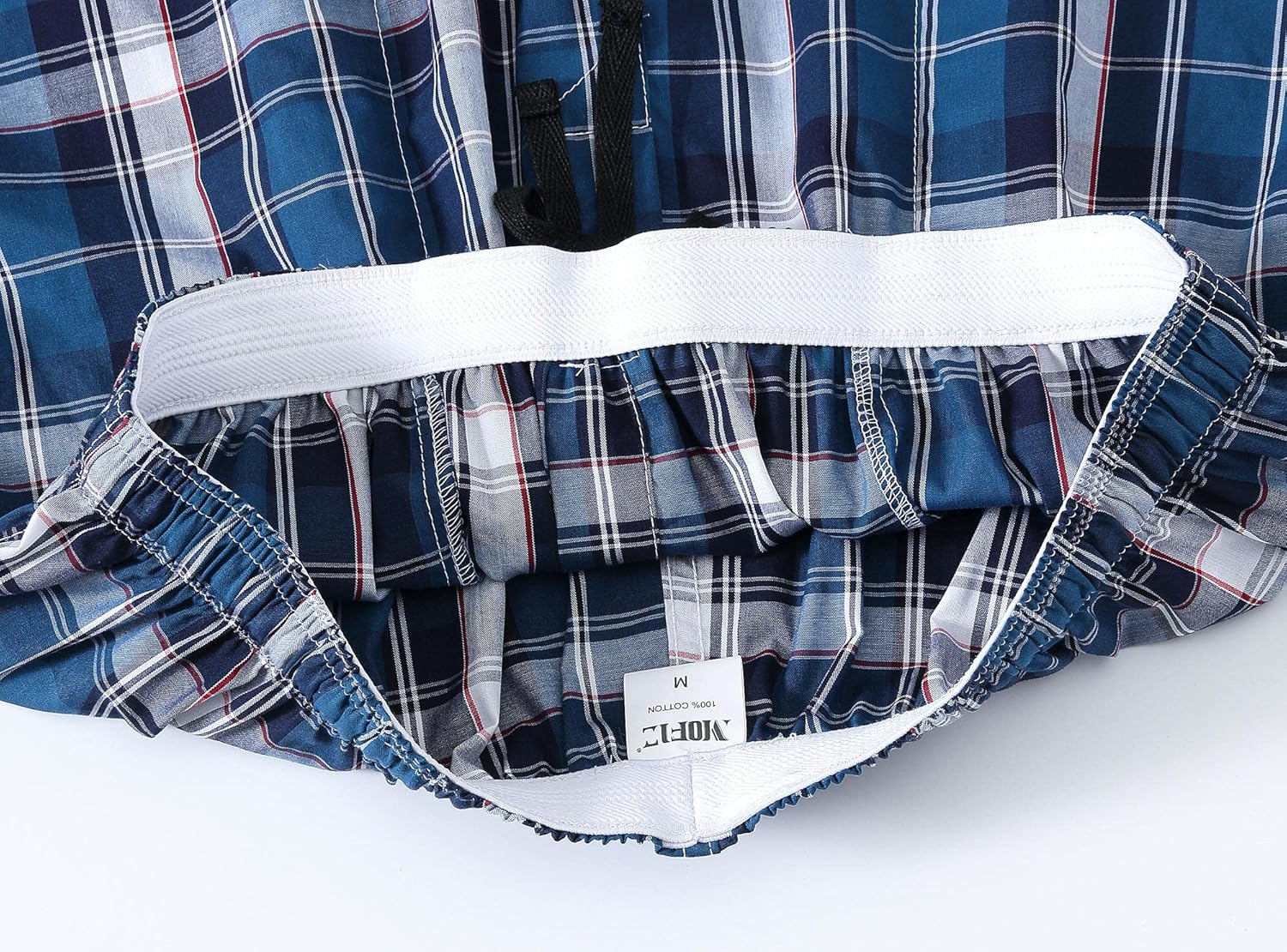 MoFiz Men's Plaid Pajama Shorts 3-Pack Woven Cotton Sleep & Lounge Shorts, Lightweight PJ Bottoms with Pockets & Button Fly - Image 6