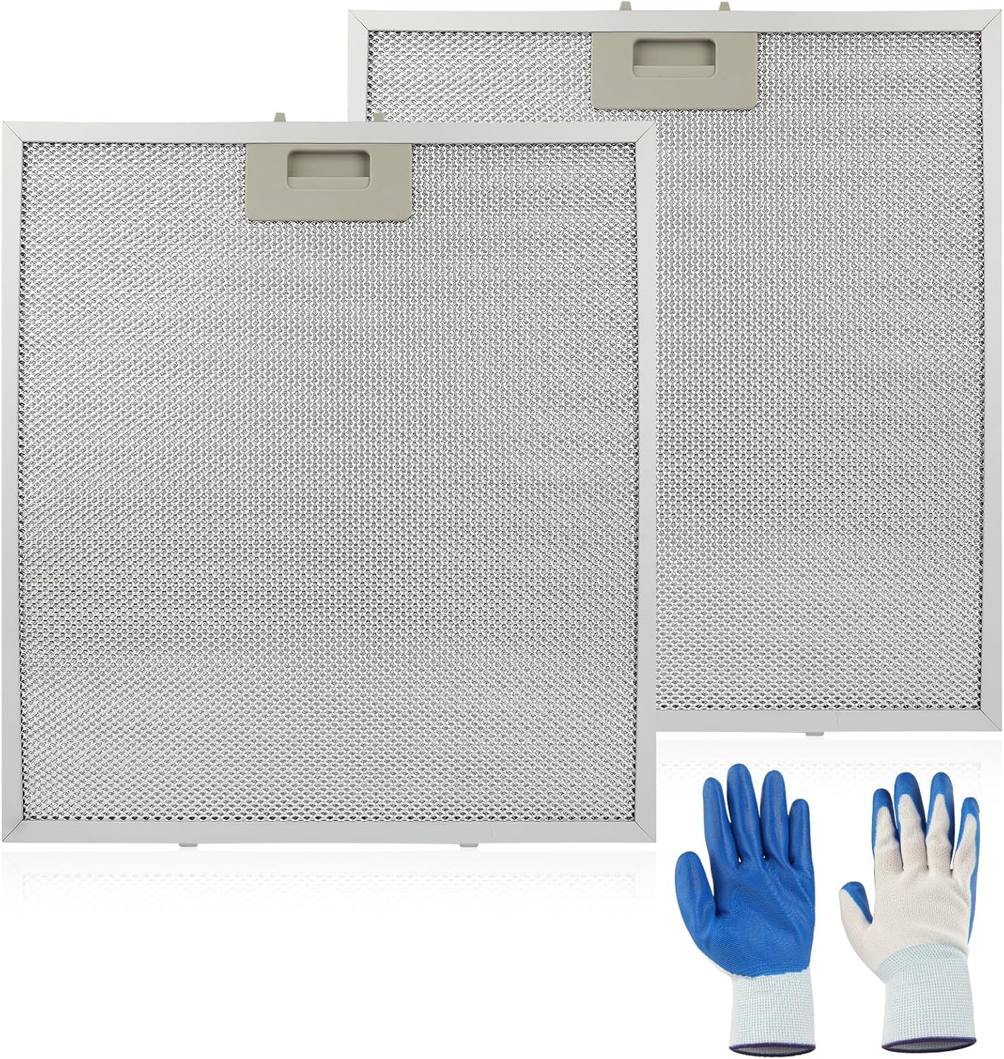 Range Hood Filter 2 Pack Compatible with Vissani 30-inch Pyramid or Wall-Mount Hoods, 13.5 x 13.46 Inch Aluminum Mesh Grease Filter