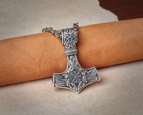 Miniatura 11 de Baldur Jewelry - Collar de martillo Thors Mjölnir - Colgante de martillo de Thor nórdico vikingo joyería vikingo - Collar Thor - Regalos Thor