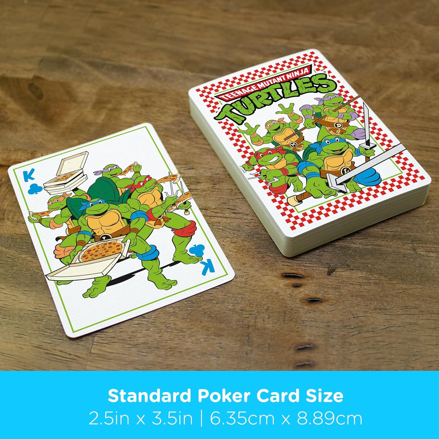 Aquarius Teenage Mutant Ninja Turtles Pizza Playing Cards – TMNT Themed Deck of Cards for Your Favorite Card Games - Officially Licensed Merchandise & Collectibles