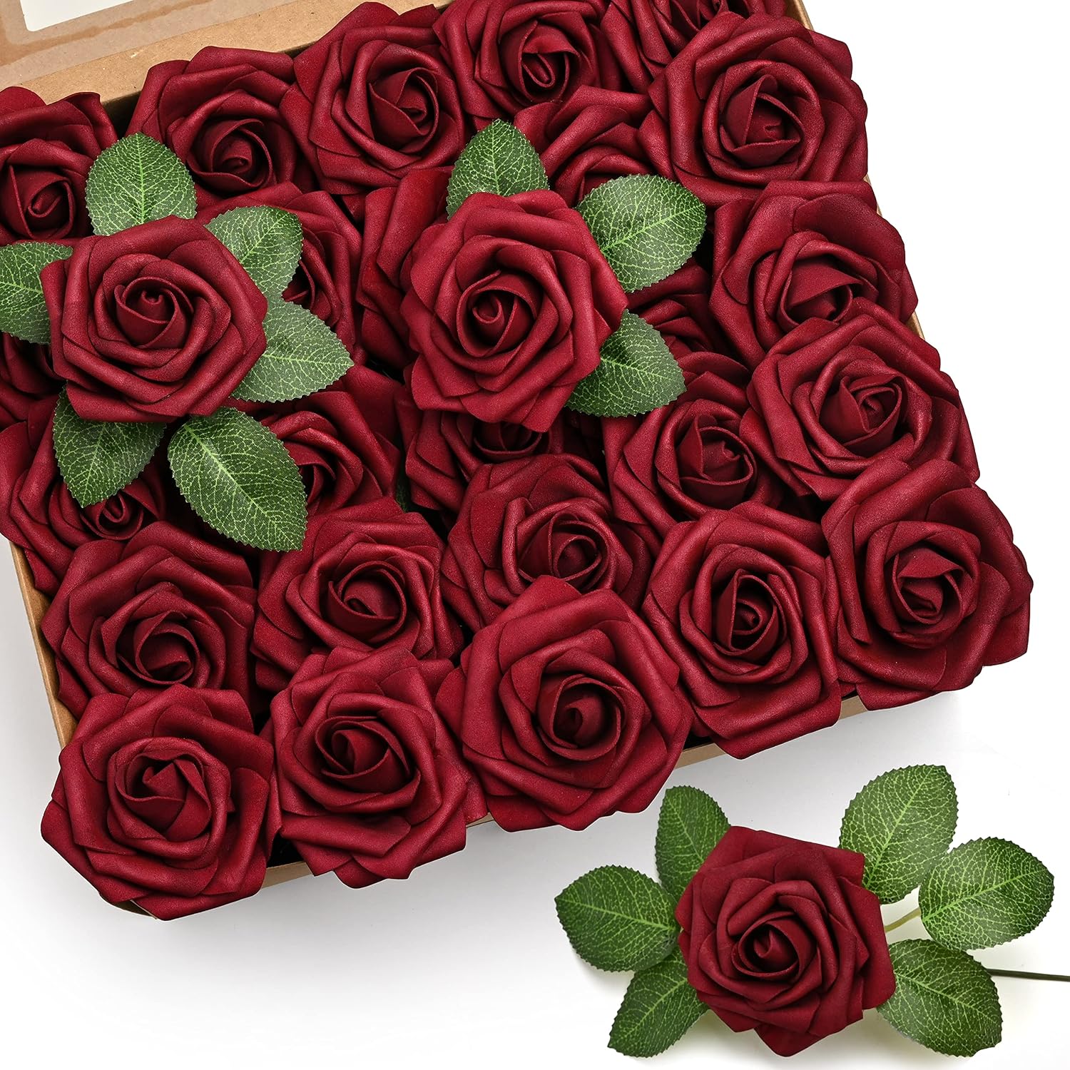 Mocoosy 50Pcs Artificial Flowers Rose